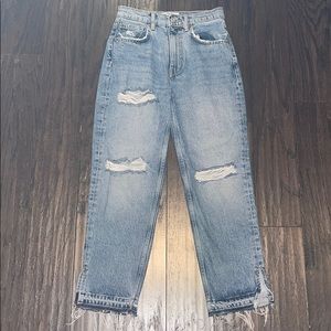 Free People Mom Distressed Jeans